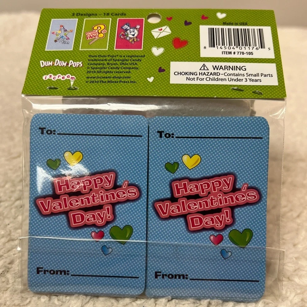 iScream Valentines Day Lenticular Flip Cards to Share Peeps, Dum Dums, Smarties